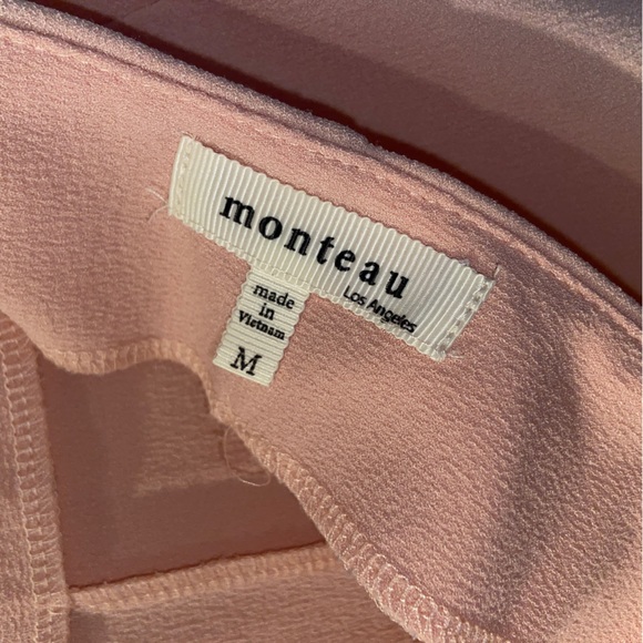 Monteau Size M Pink Pastel Scalloped Short Shorts - Picture 3 of 3